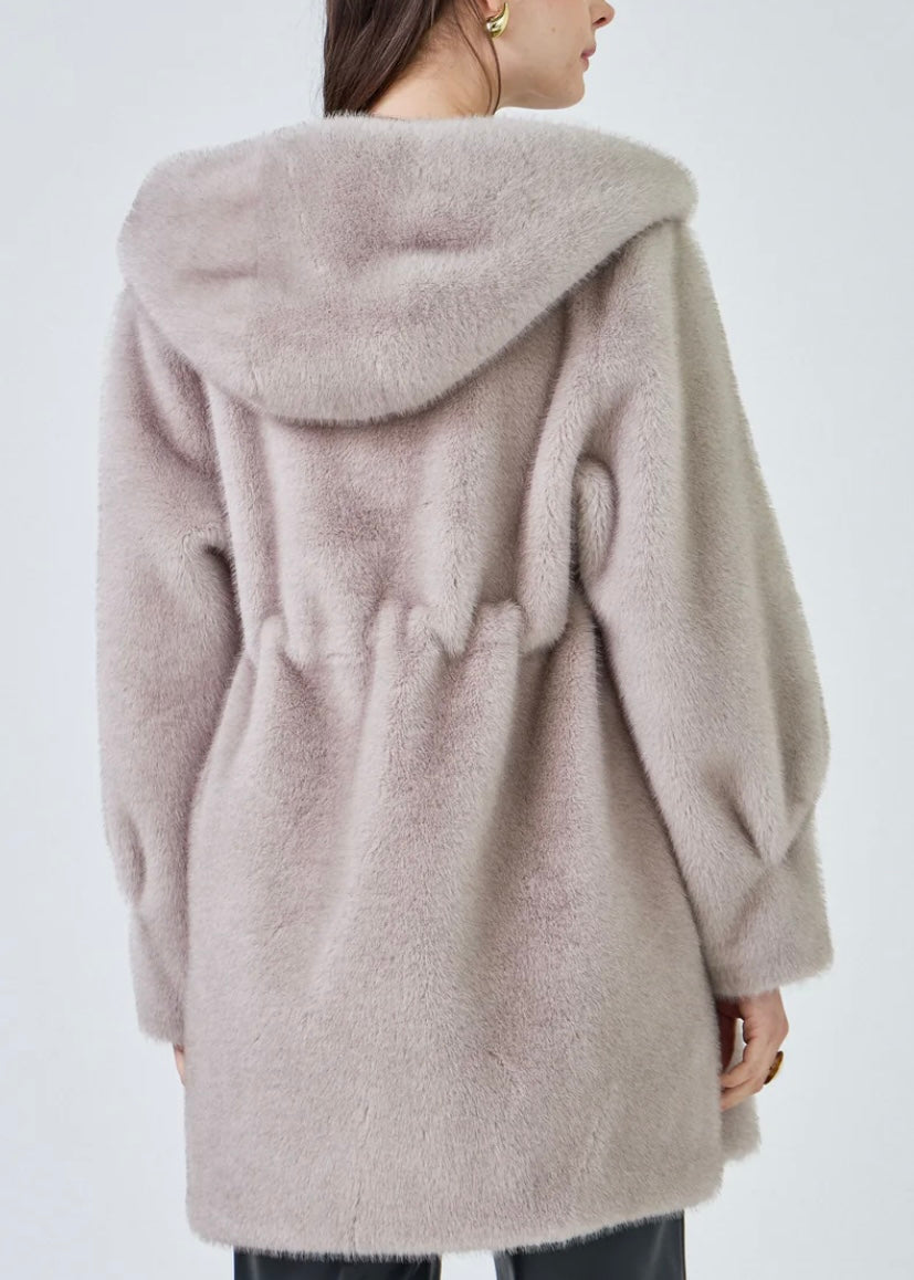 FAUX FUR PARKA GREY LISA