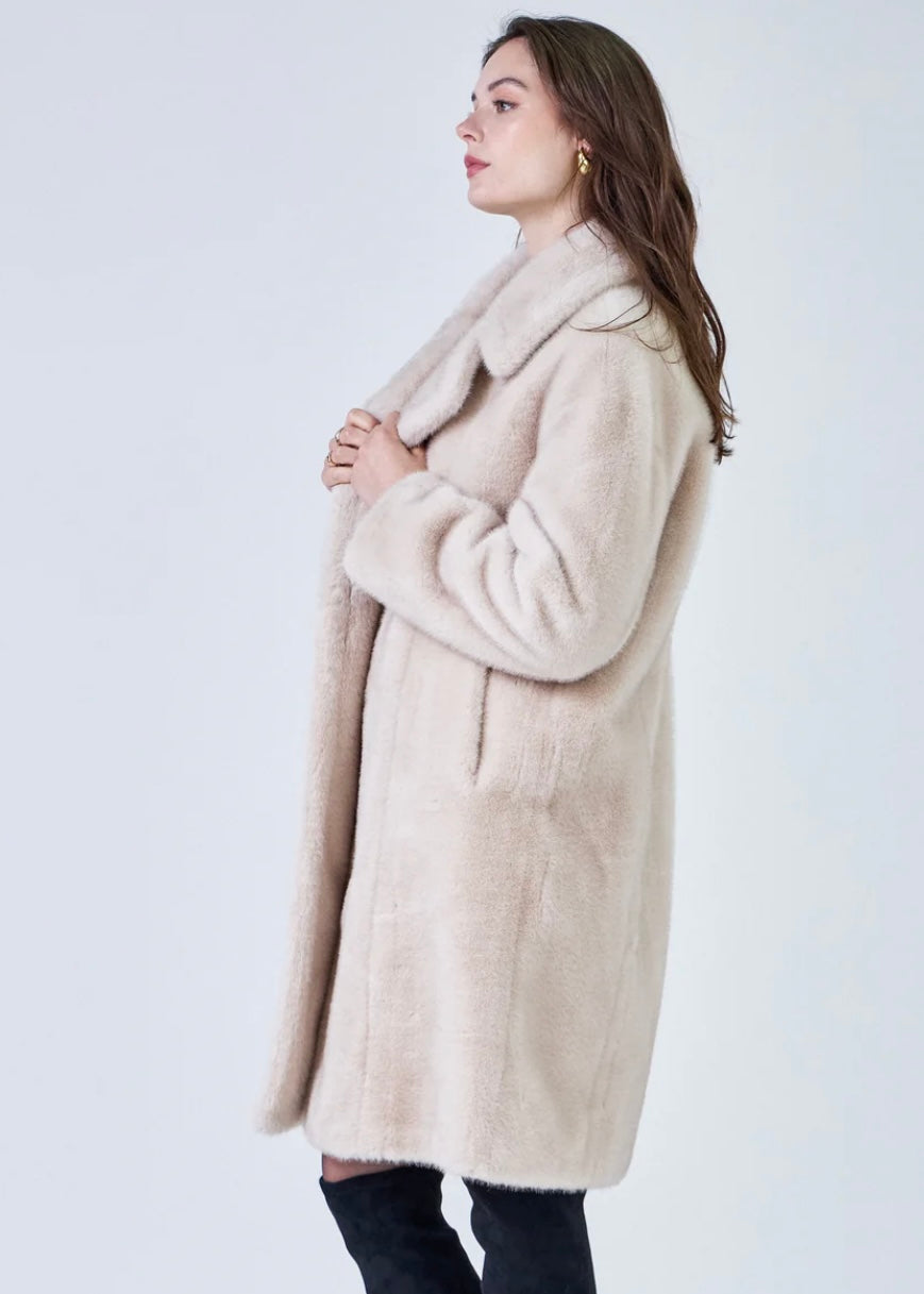 FAUX FUR COAT BEIGE MAX