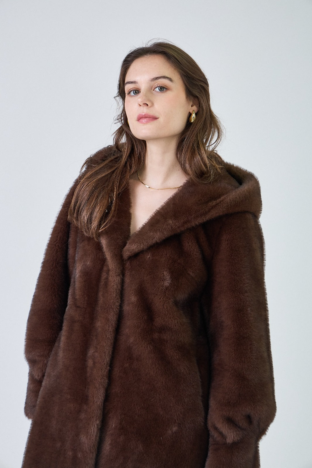 Faux Fur coat Lisa brown
