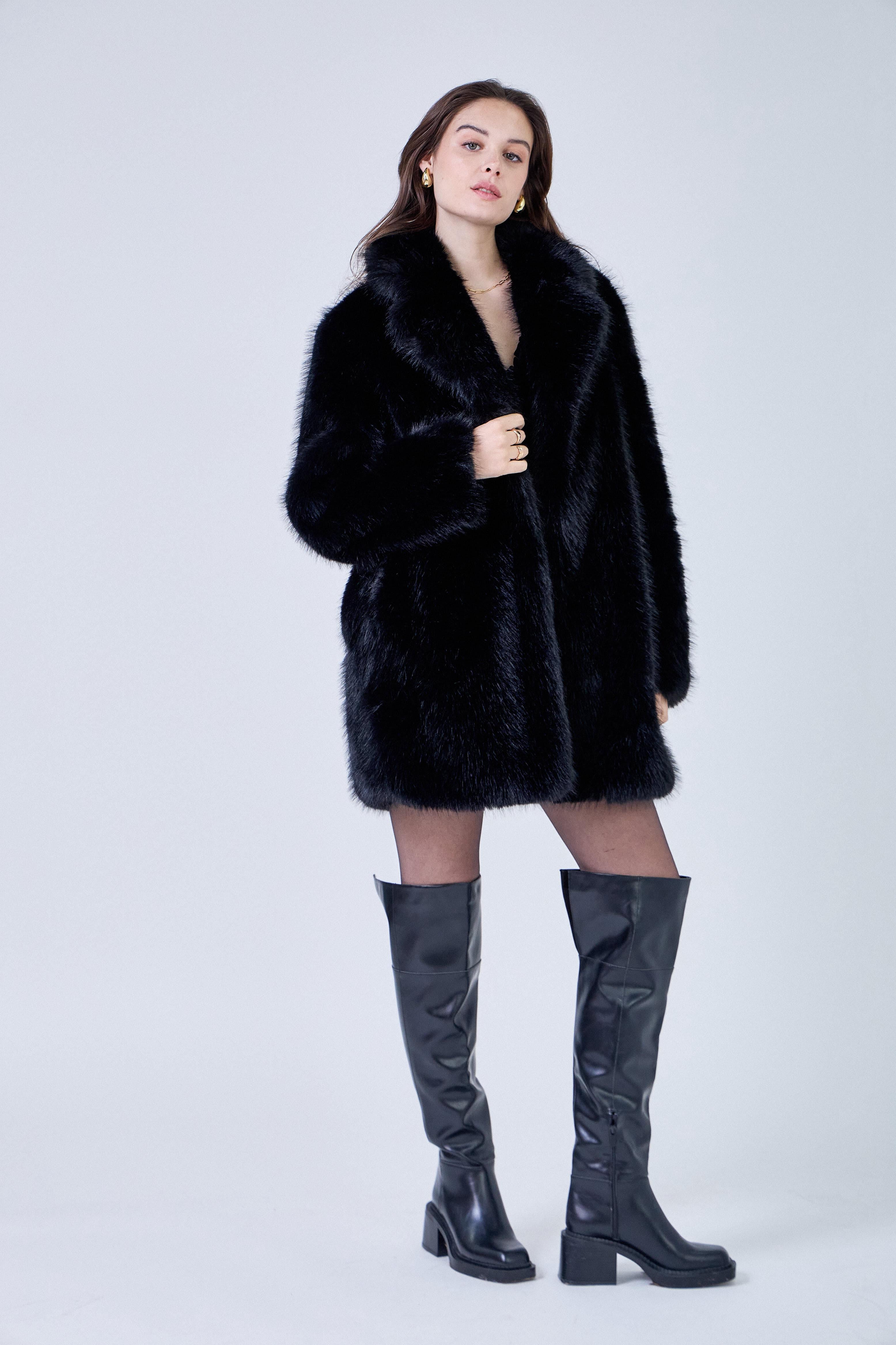 ANASTASIA faux fur coat