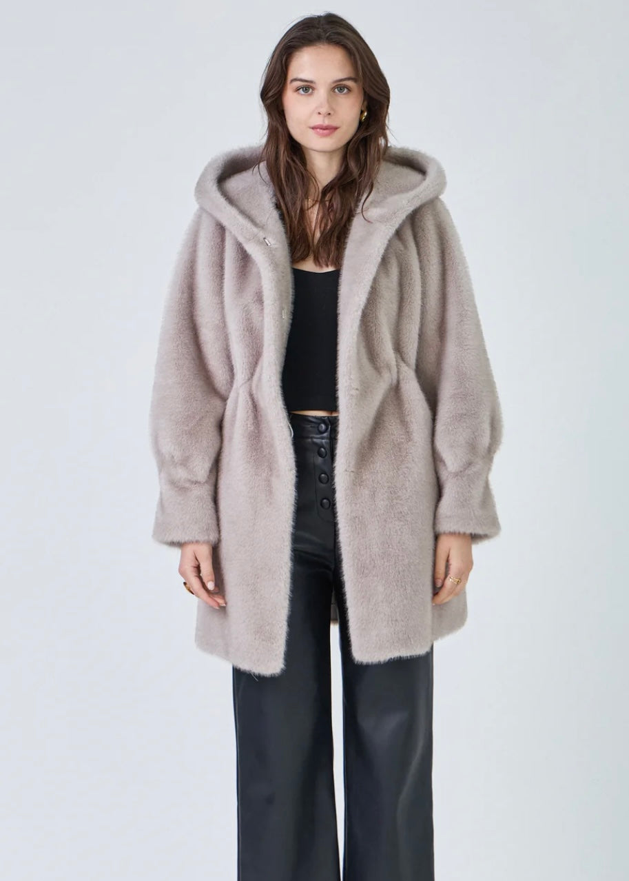 FAUX FUR PARKA GREY LISA