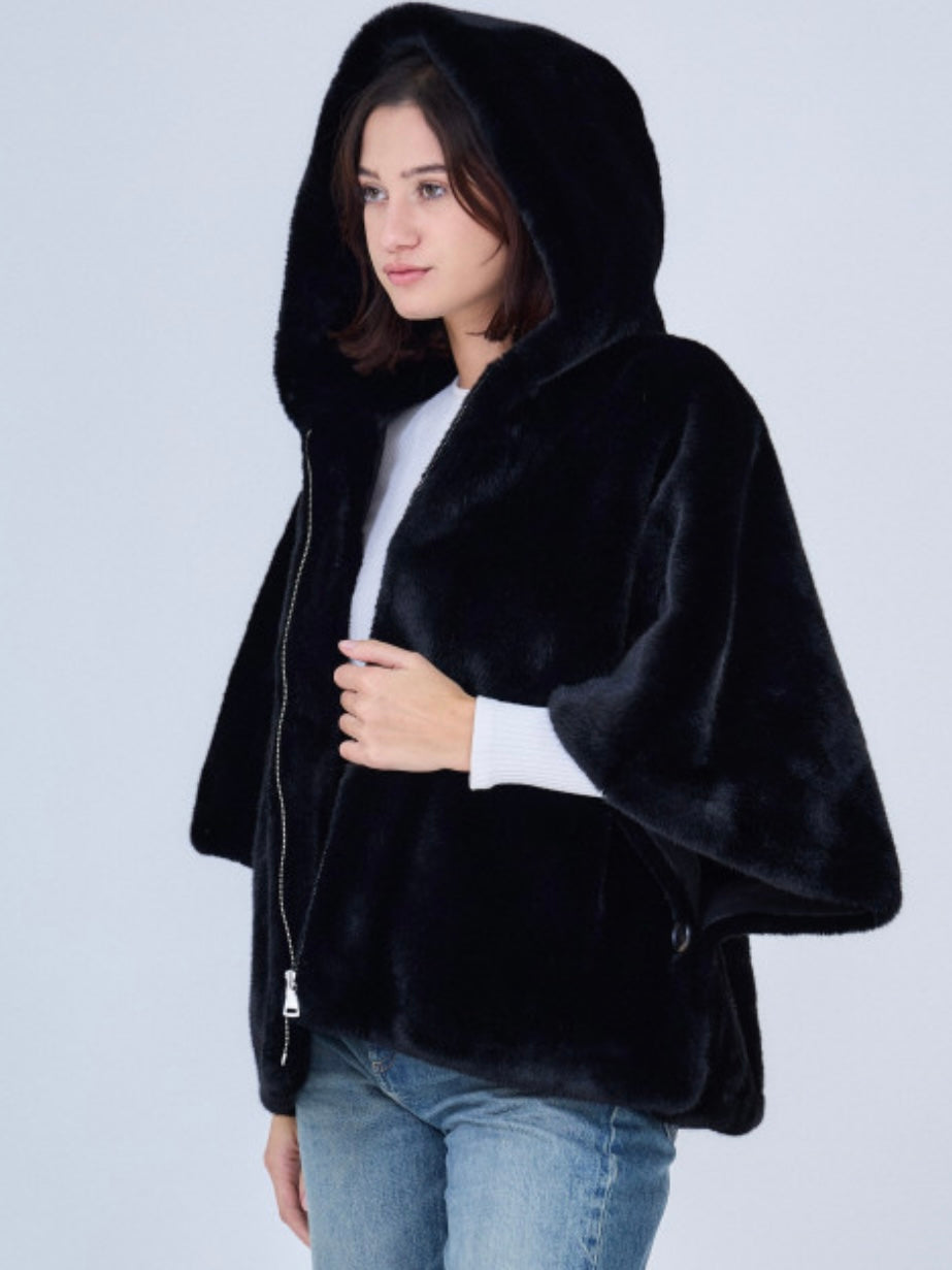 Faux Fur coat black