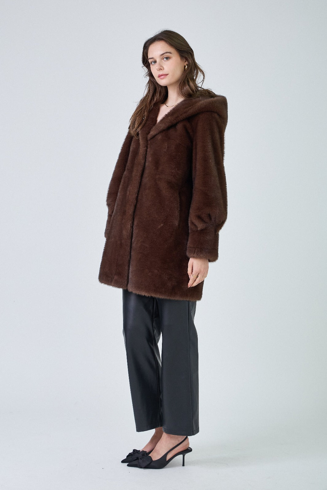 Faux Fur coat Lisa brown