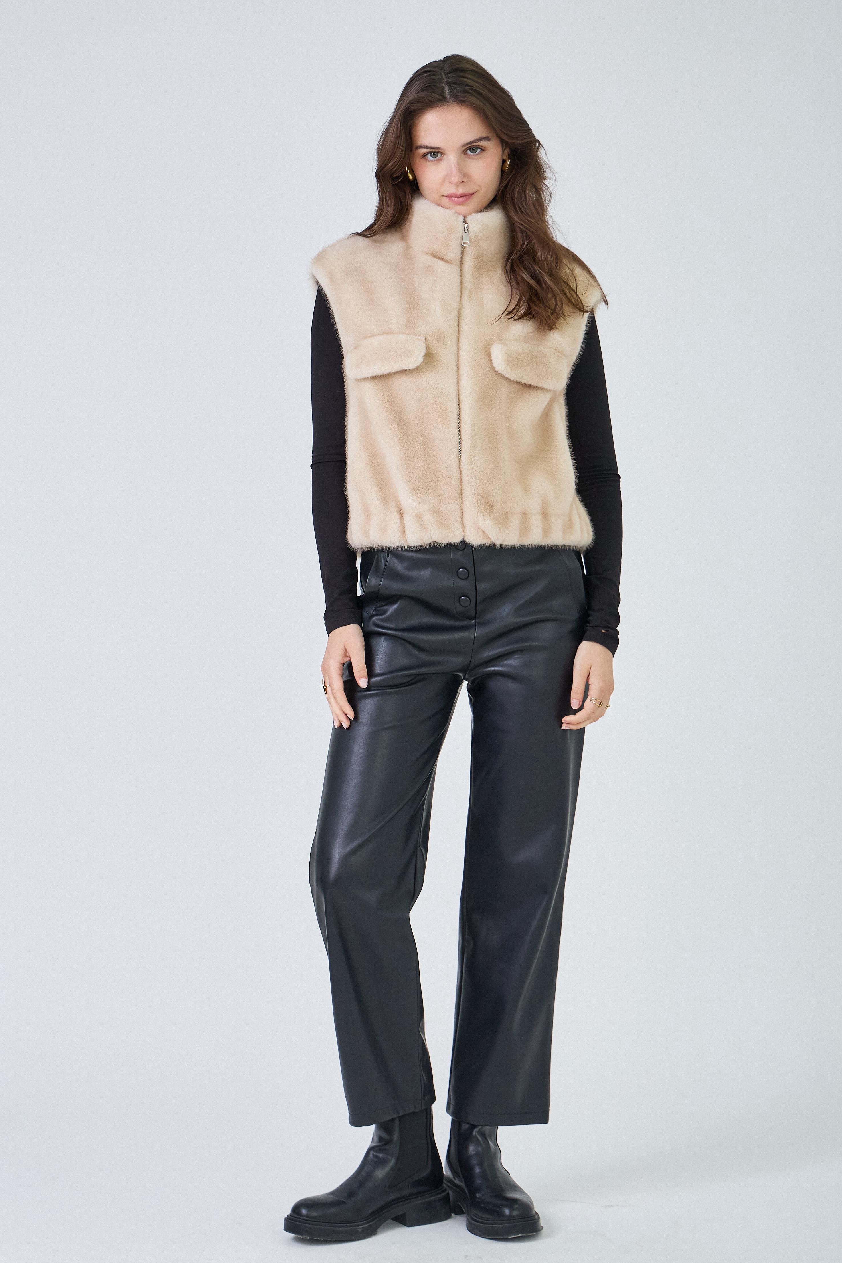 GABY faux fur gilet