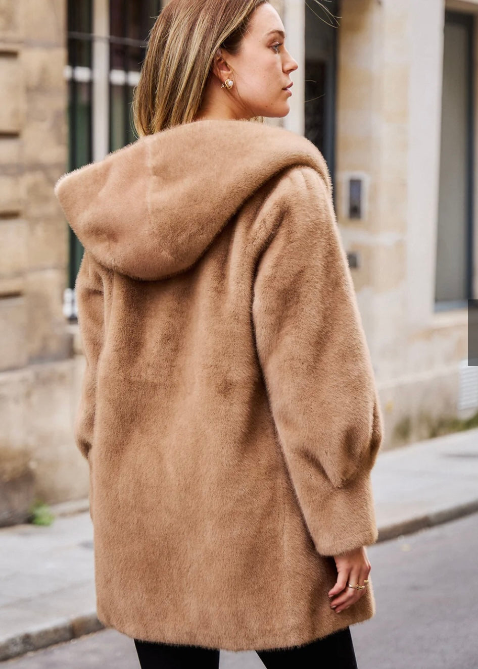 FAUX FUR PARKA CAMEL LISA