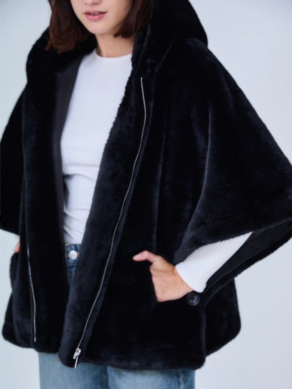 Faux Fur coat black