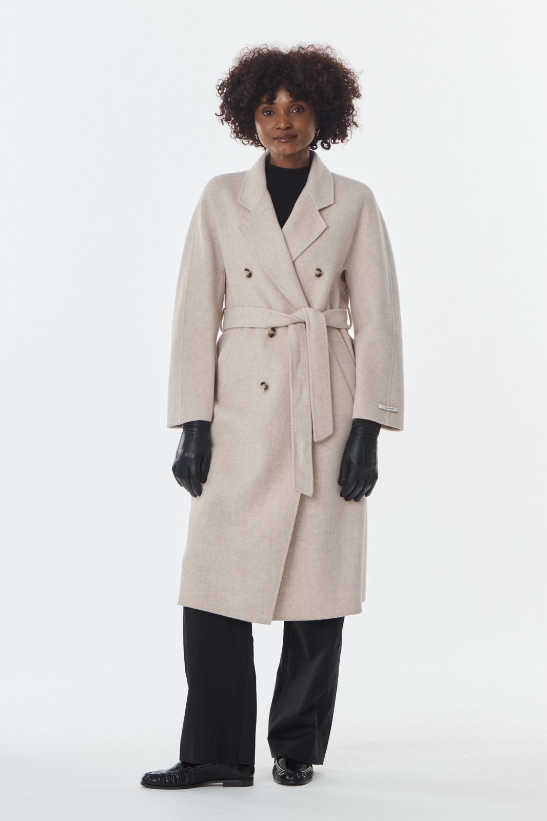 Jas Olive beige wool cashmere - Afbeelding 2
