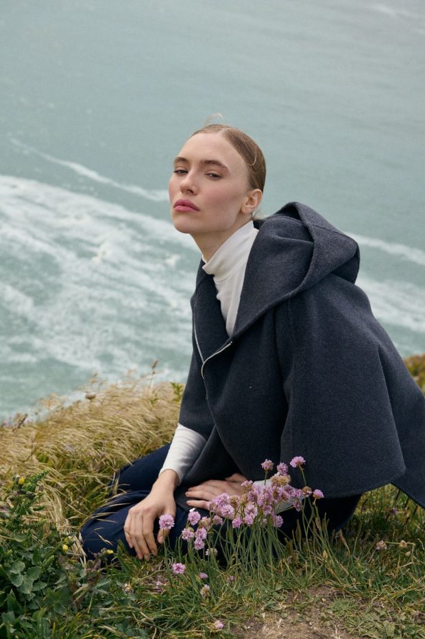 Cape Jordane grey wol cashmere