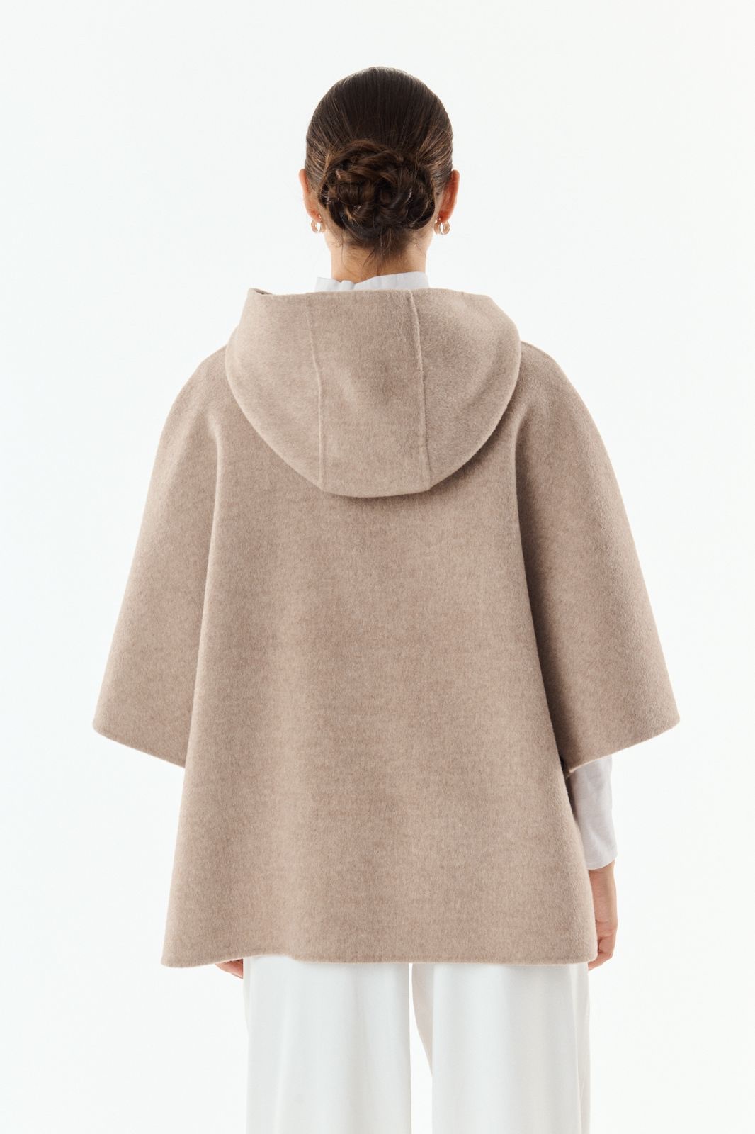 Cape Jordane taupe wol cashmere - Afbeelding 3
