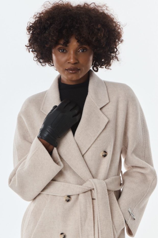 Jas Olive beige wool cashmere