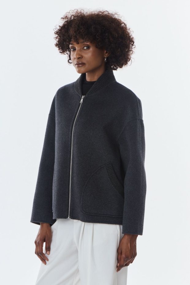 Jas Leo grey wol cashmere