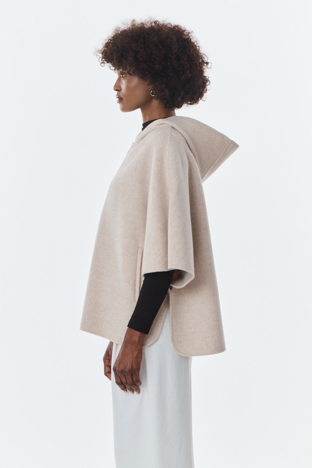 Cape Jordane off - white wol cashmere - Afbeelding 3