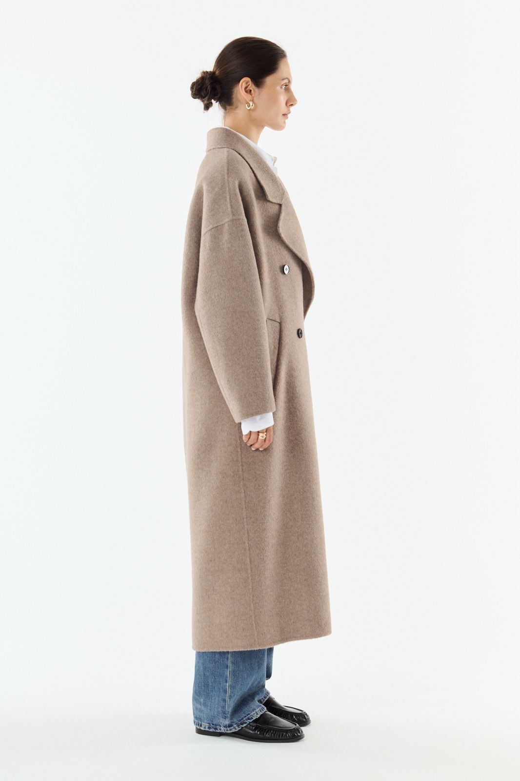 Jas Muriel taupe wool melange - Afbeelding 3