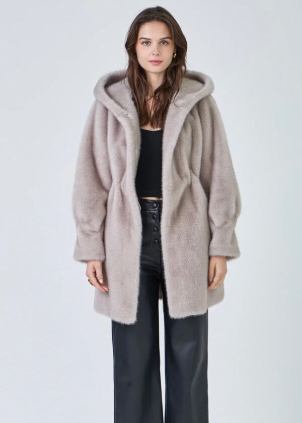 FAUX FUR PARKA GREY LISA
