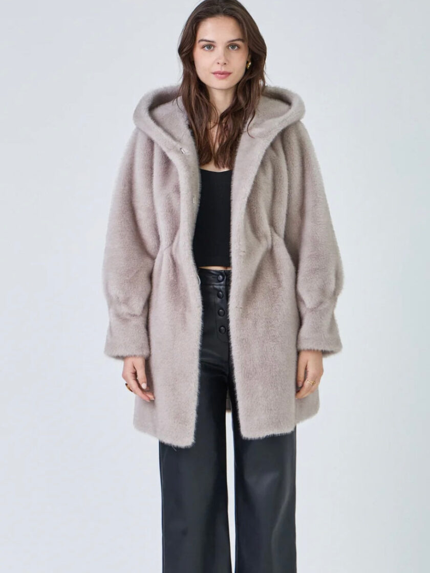 FAUX FUR PARKA GREY LISA