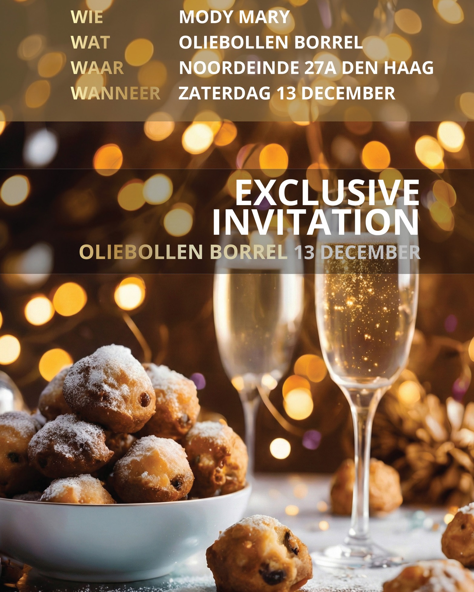 OLIEBOLLEN BORREL - FINAL REMINDERWe kijken uit naar morgen!