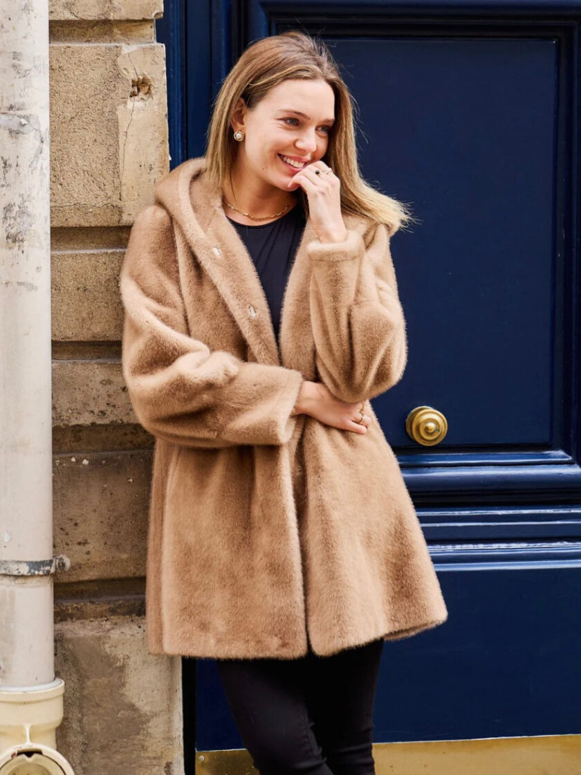 FAUX FUR PARKA CAMEL LISA