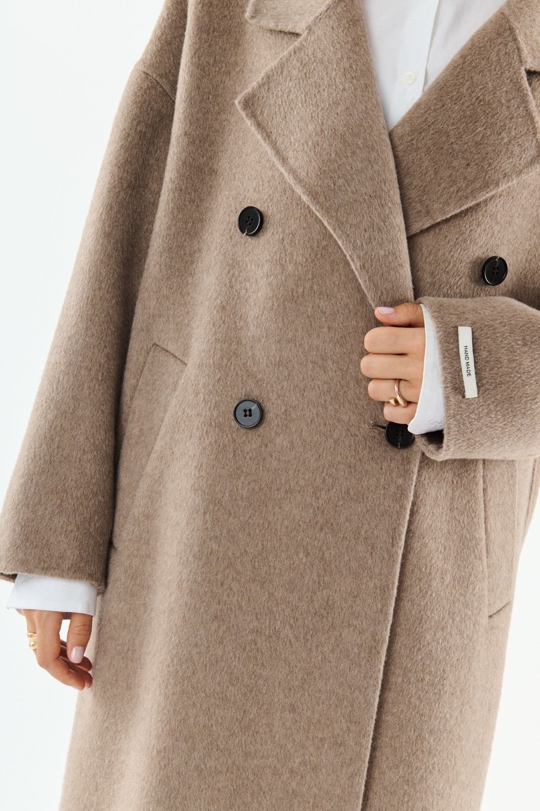 Jas Muriel taupe wool melange - Afbeelding 4