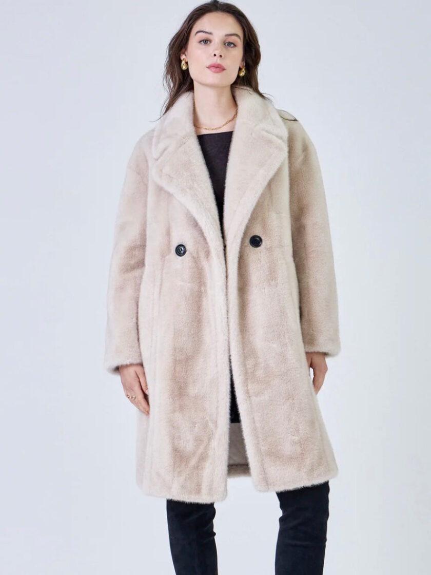 FAUX FUR COAT BEIGE MAX