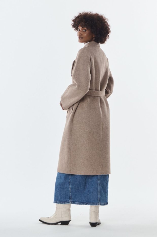 Jas Olive wool cashmere - Taupe, S/M