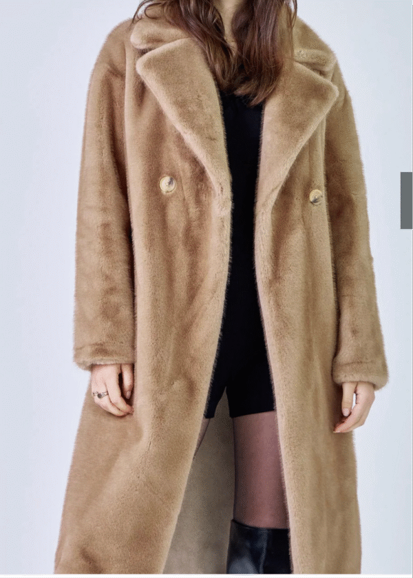 faux fur coat Harmony camel - Afbeelding 5