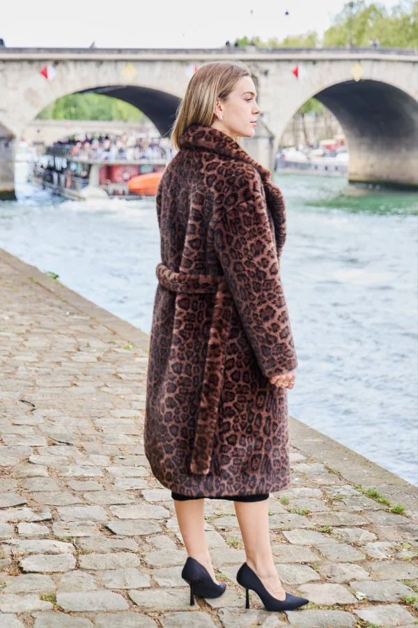 Faux Fur Coat leopard Harmony - Afbeelding 3