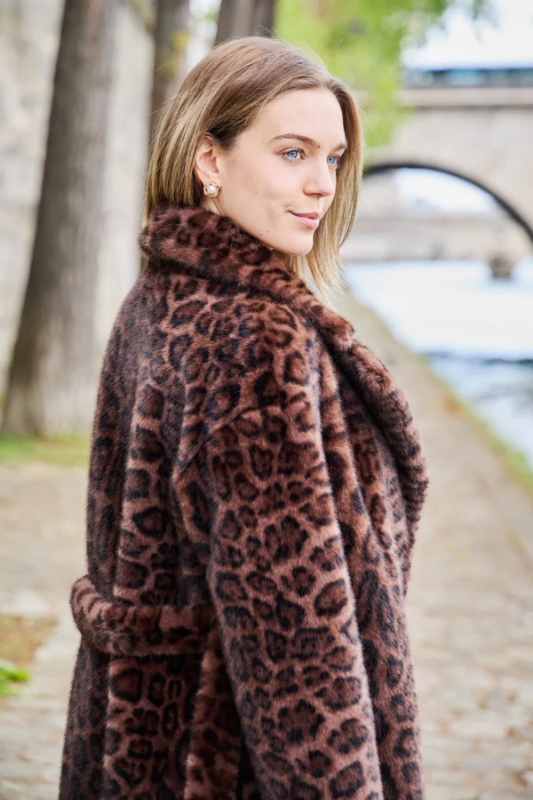 Faux Fur Coat leopard Harmony - Afbeelding 2