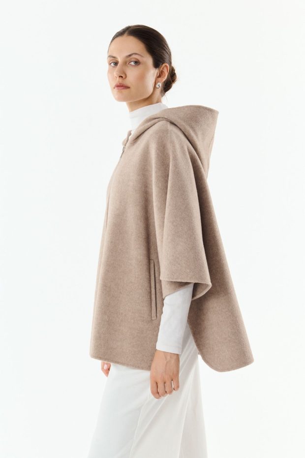 Cape Jordane taupe wol cashmere
