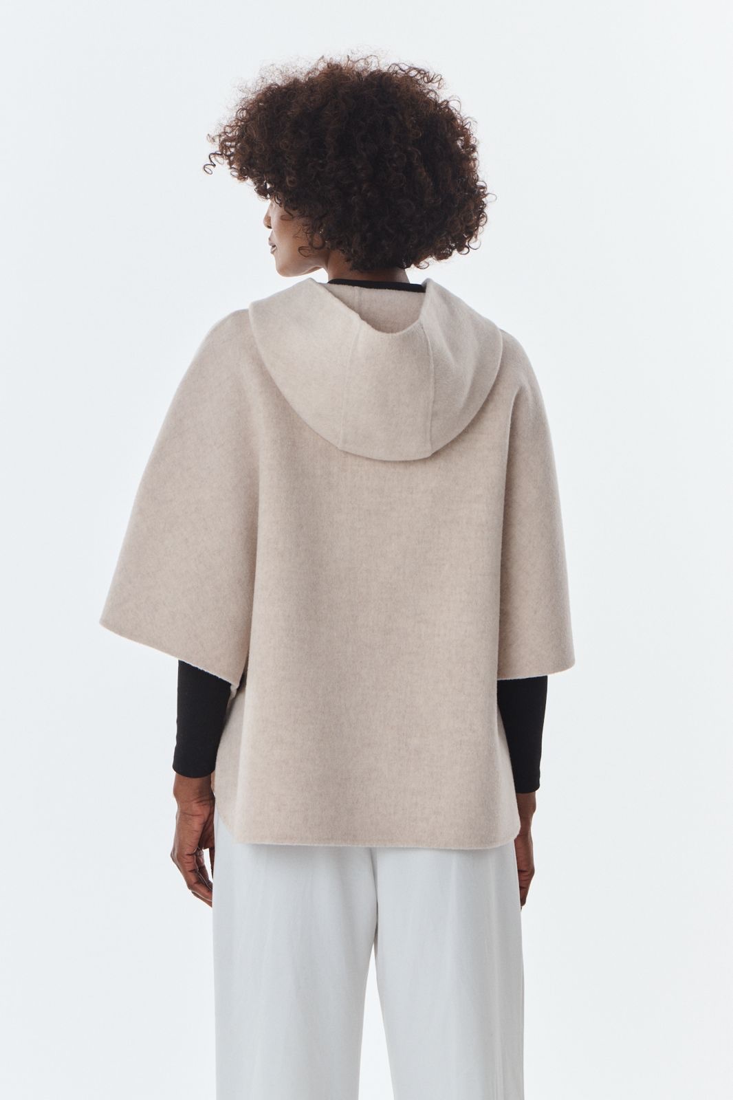 Cape Jordane off - white wol cashmere - Afbeelding 2