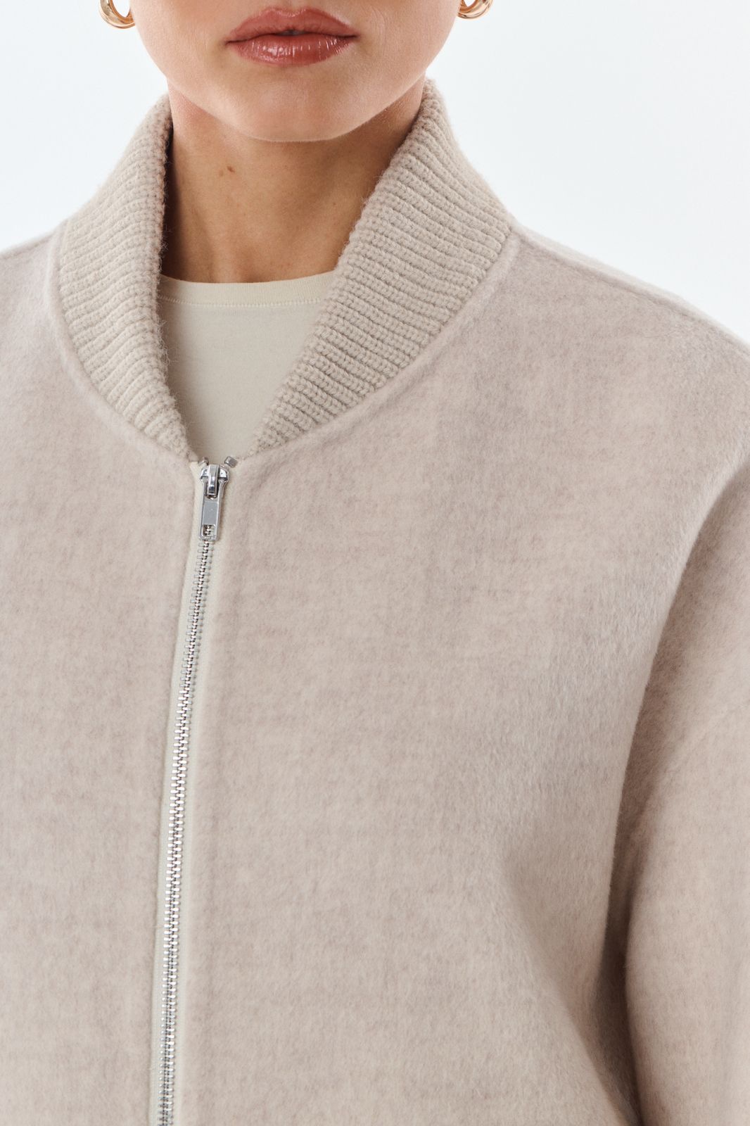 Jas Leo beige wol cashmere - Afbeelding 6
