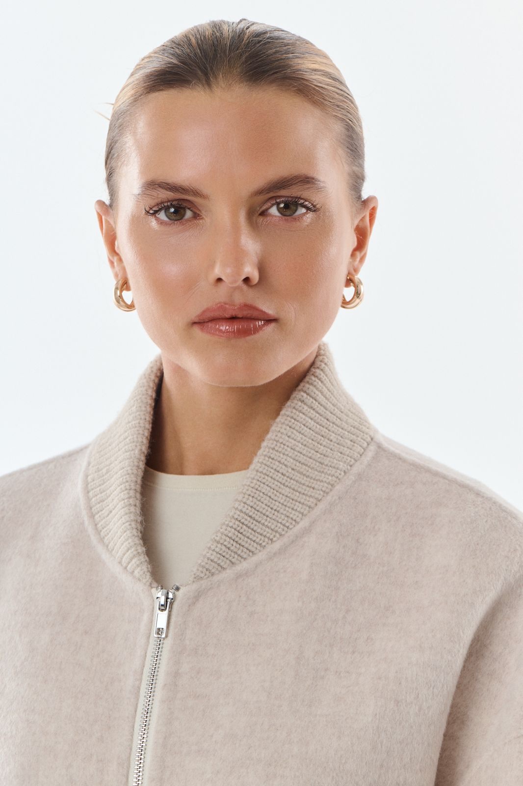 Jas Leo beige wol cashmere - Afbeelding 5