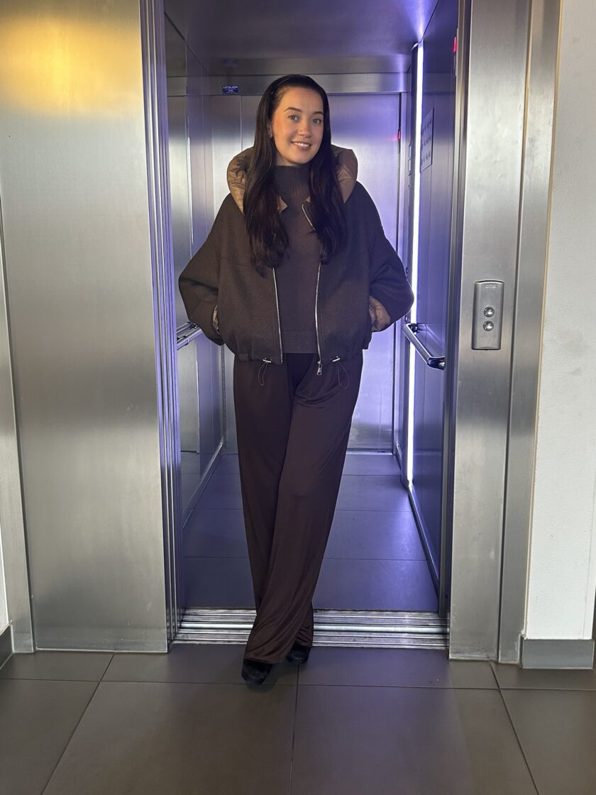 Bomber jacket met capuchon  brown
