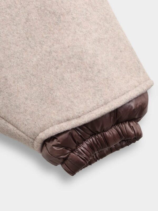 Bomber jacket met capuchon beige - Afbeelding 2