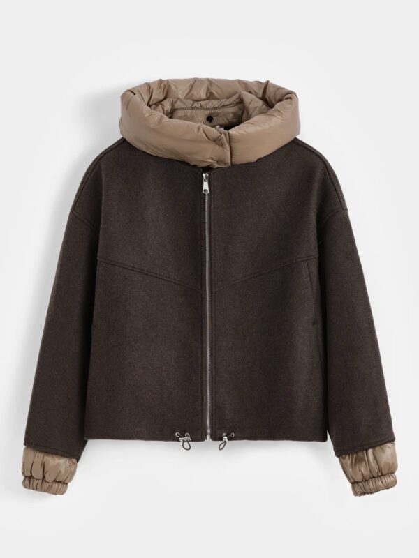 Bomber jacket met capuchon  brown - Afbeelding 4