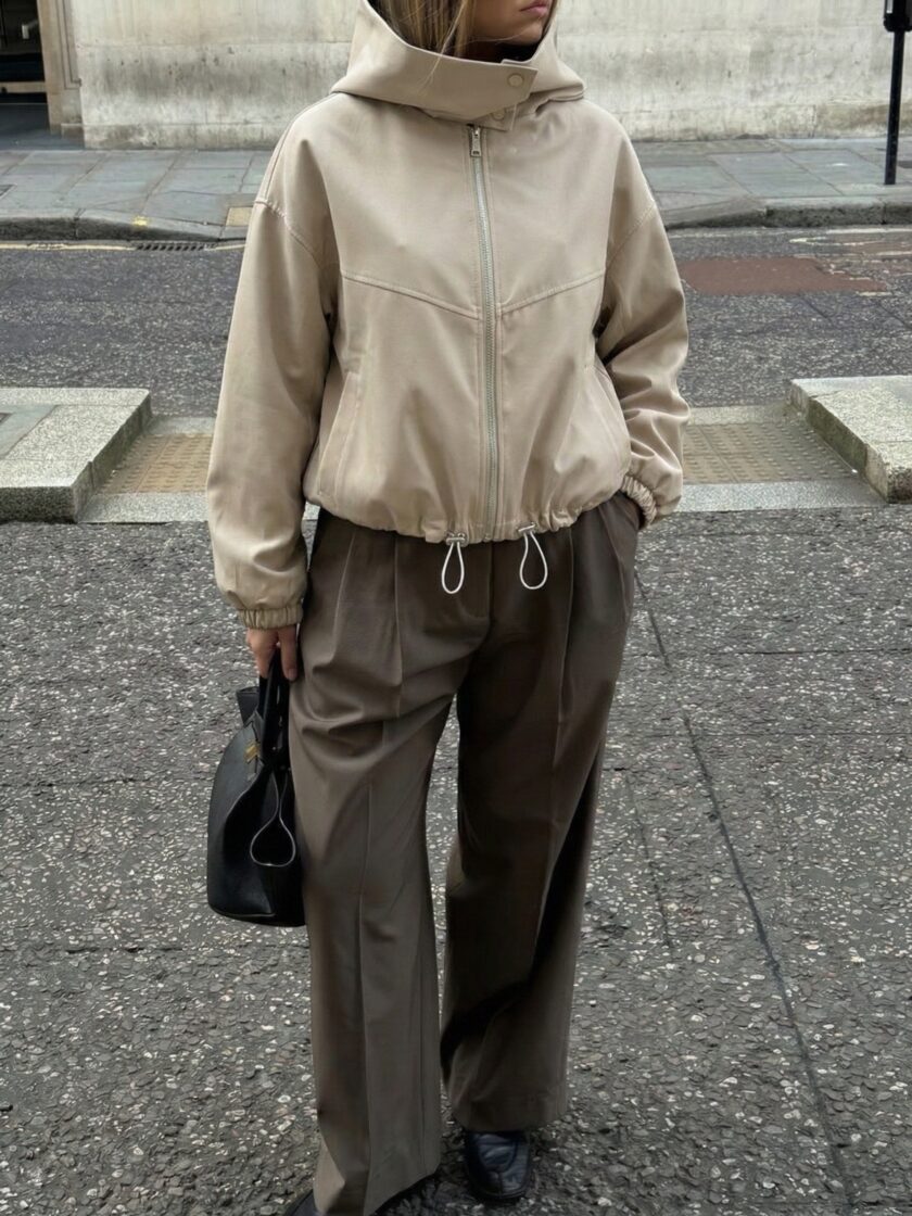 Jacket beige summer hoodie