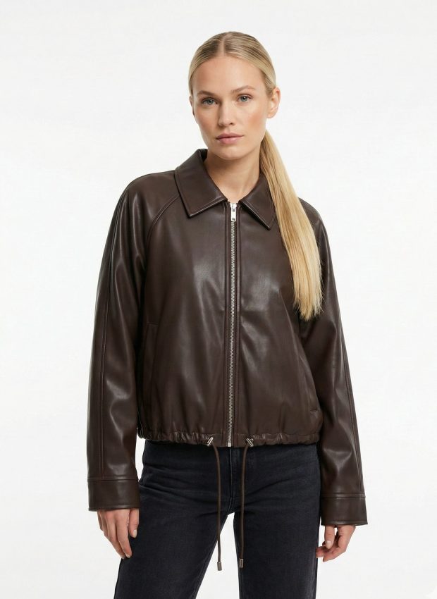 Jacket Brown vegan leather