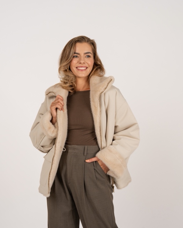 Reversible coat Khourtny off - white