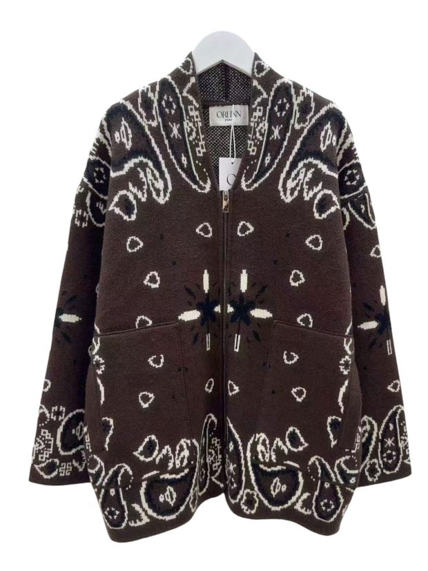 Paisley Cardigan Brown