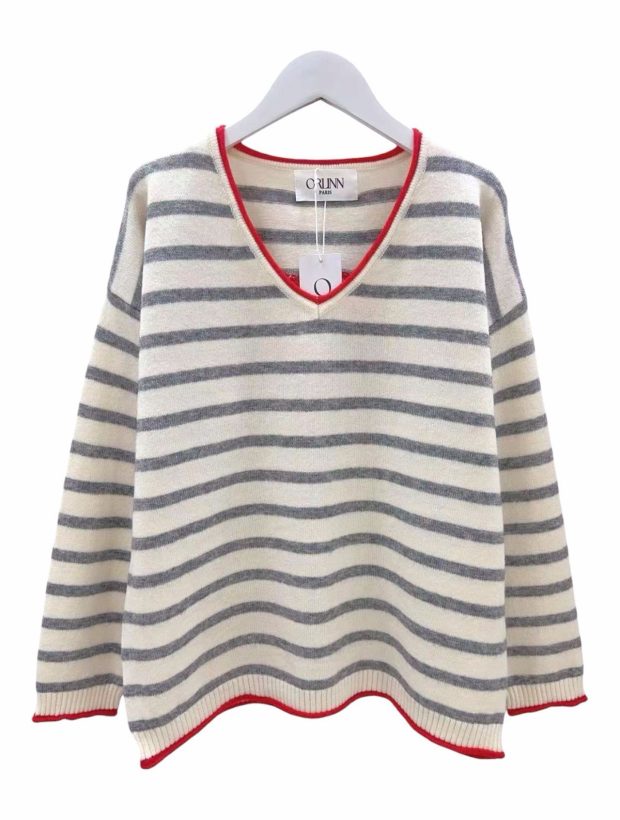 Stripe pull grey