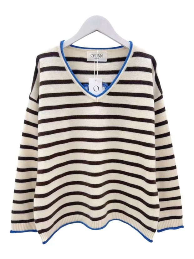 Stripe pull brown